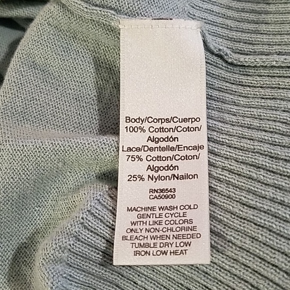 Van Heusen Lace Accented Sweater w/ V-Neckline - Picture 7 of 8